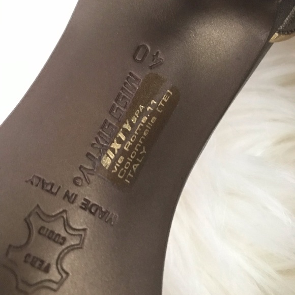 MISS SIXTY Leather Peep Toe Heels w/ Golden Ties - Picture 7 of 7